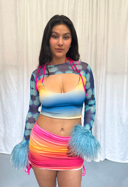 The Blue Petal Mesh Sleeves