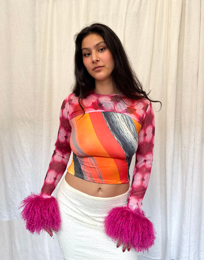 The Pink Petal Mesh Sleeves