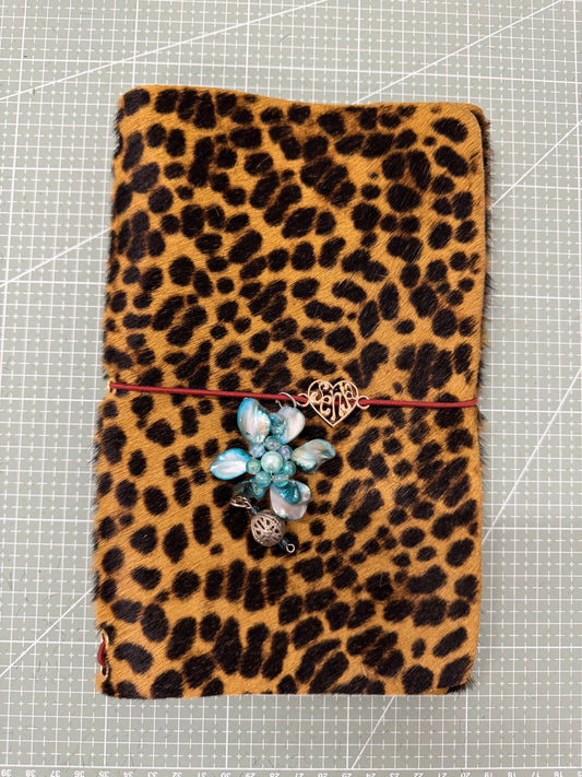 A5 Tri-fold leather journal cover with pocket - 1/1 pieces