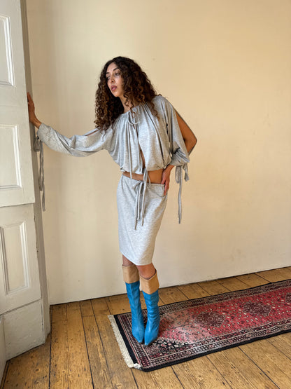 Grey Marl Bubble Top