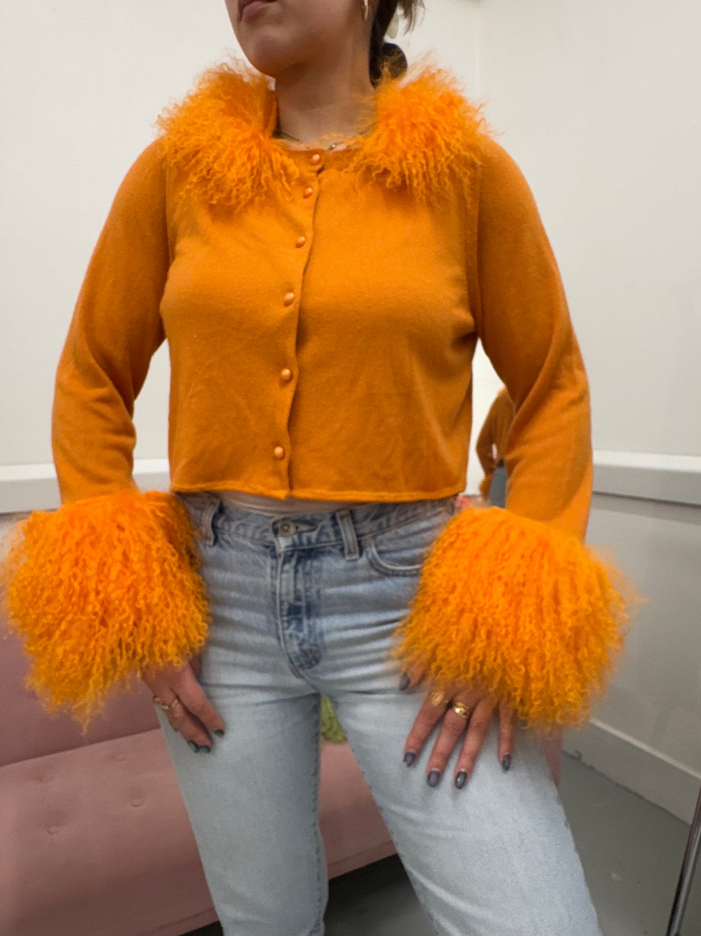 Orange crop cardie