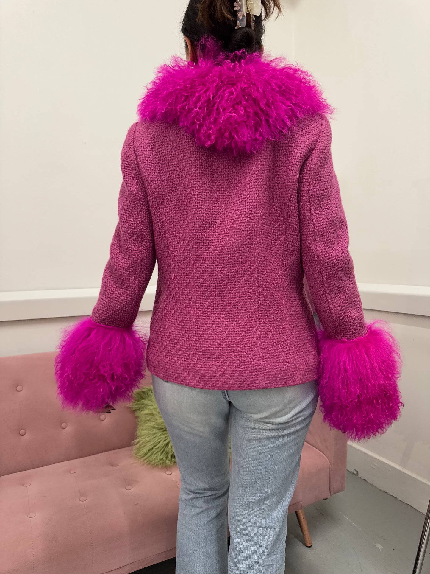 Pink woven jacket