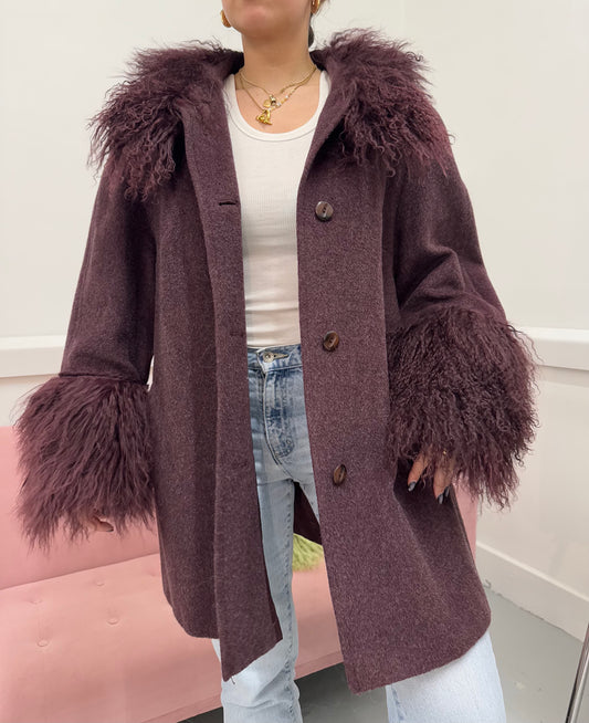 Dark purple mohair jacket