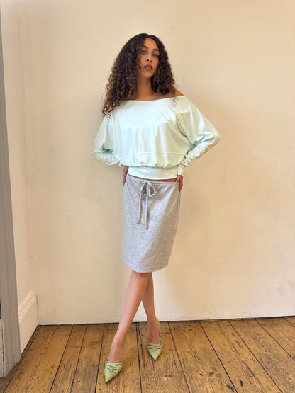 Aqua Off-Shoulder Top