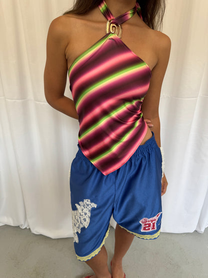Stripe Halter Top