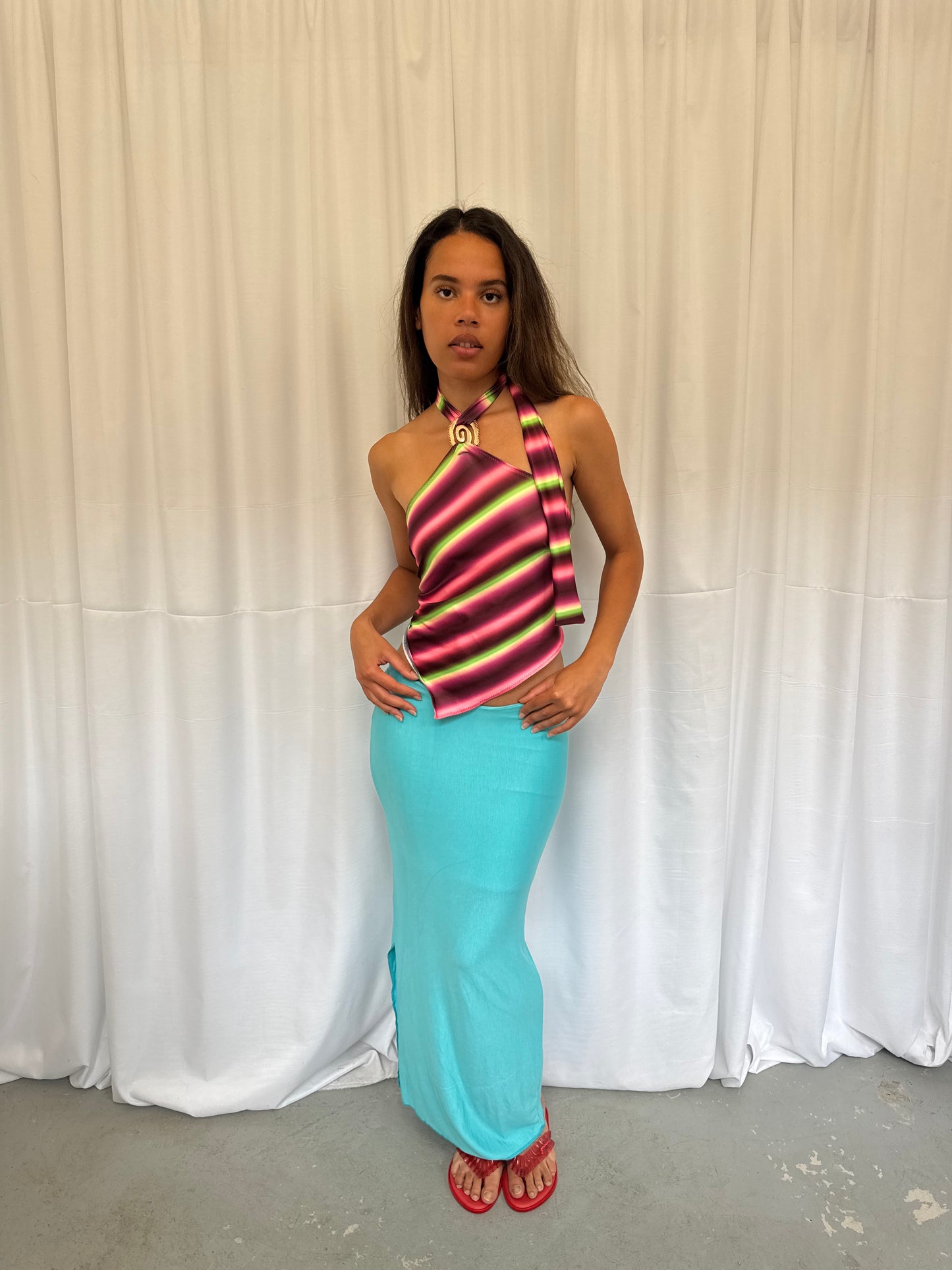 Stripe Halter Top