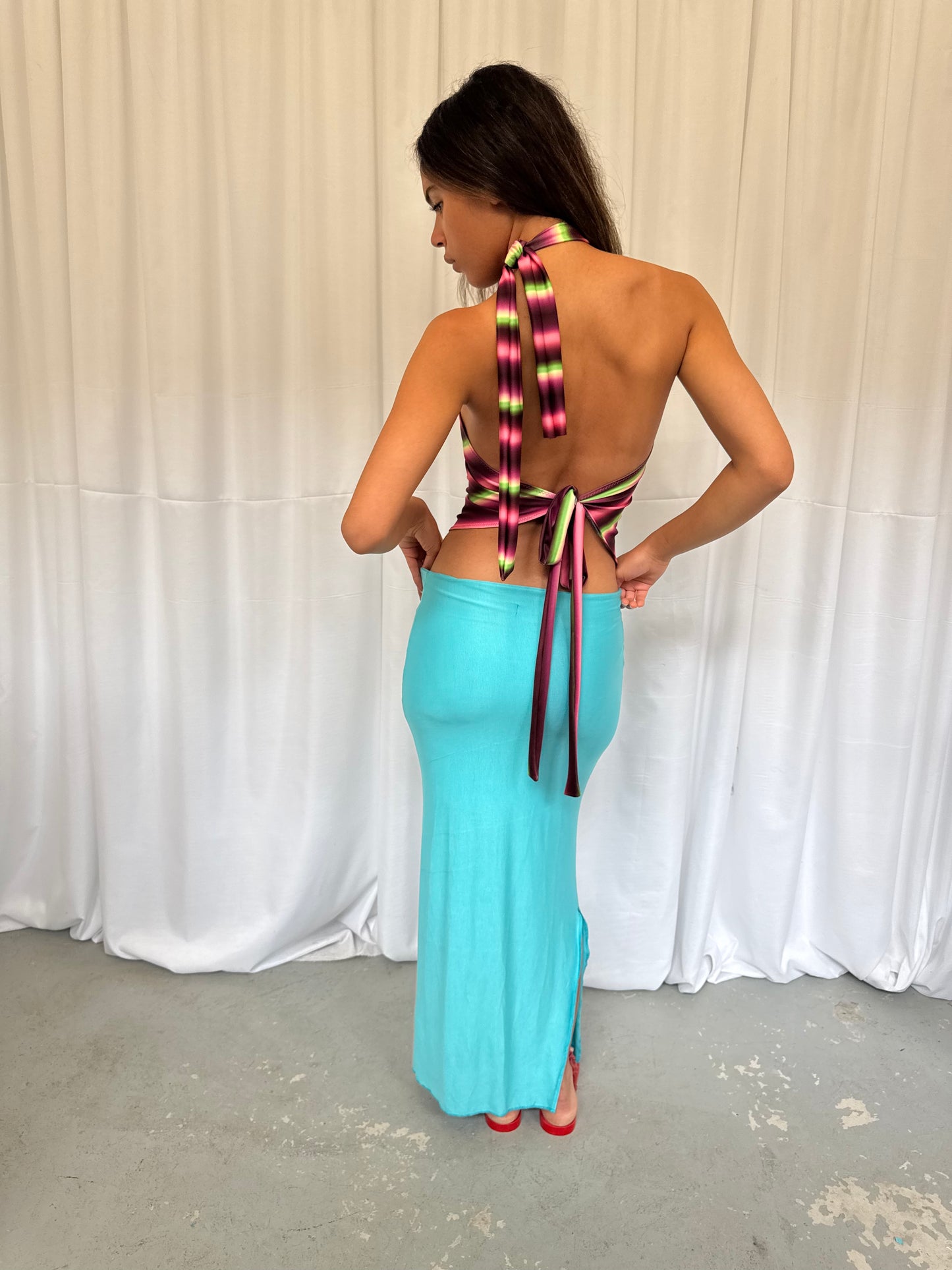 Stripe Halter Top