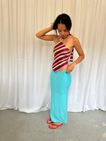 Stripe Halter Top