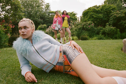 Glacier Blue Knit Track Top