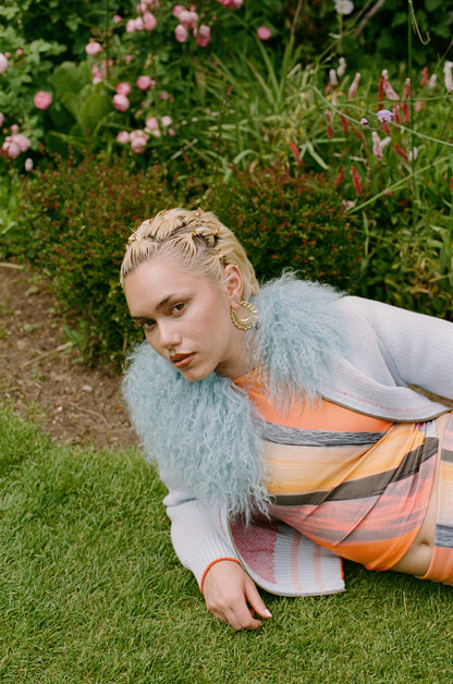 Glacier Blue Knit Track Top