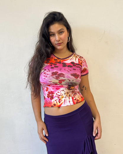 The Blossom Cotton V-Neck Tee