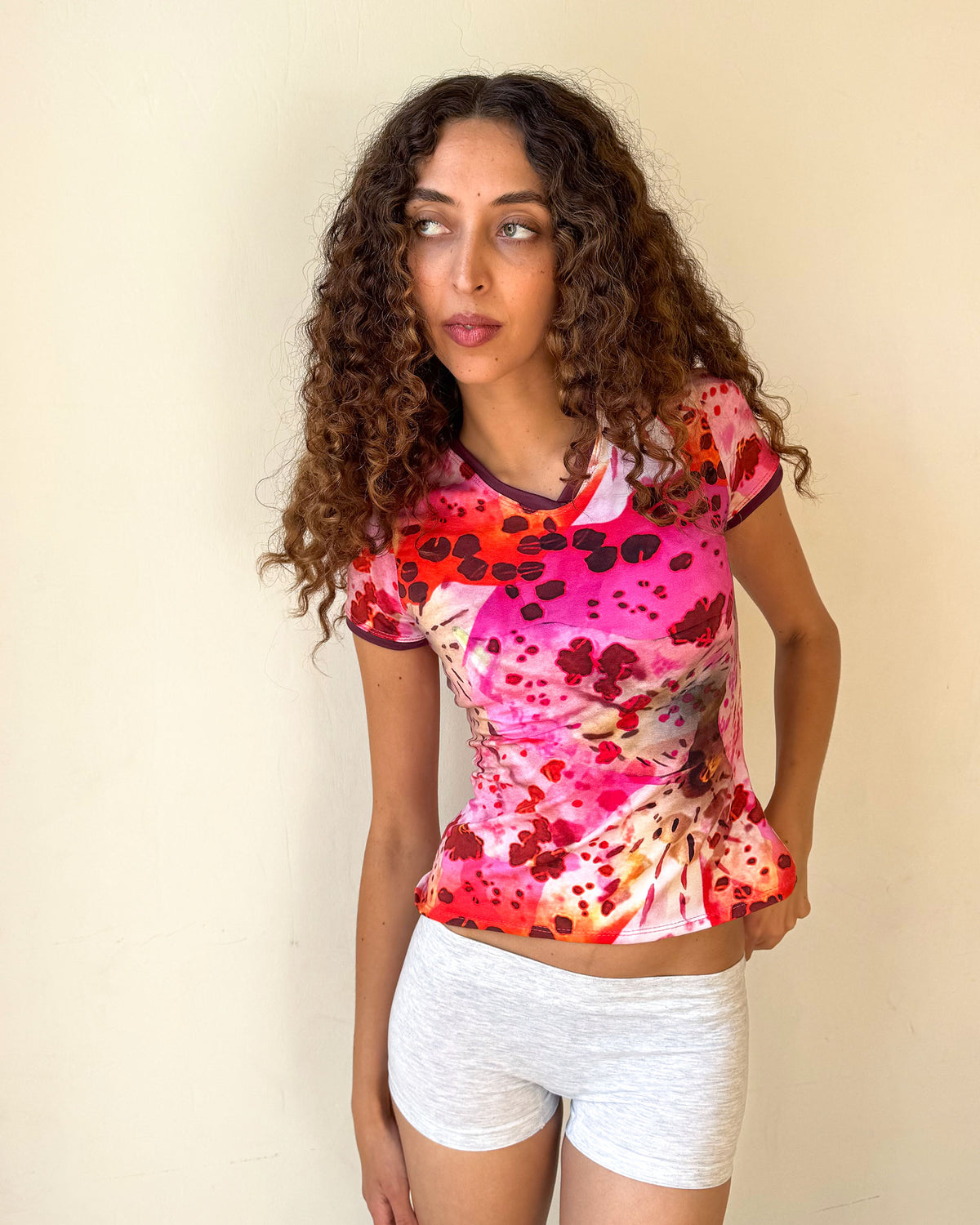 The Blossom Cotton V-Neck Tee