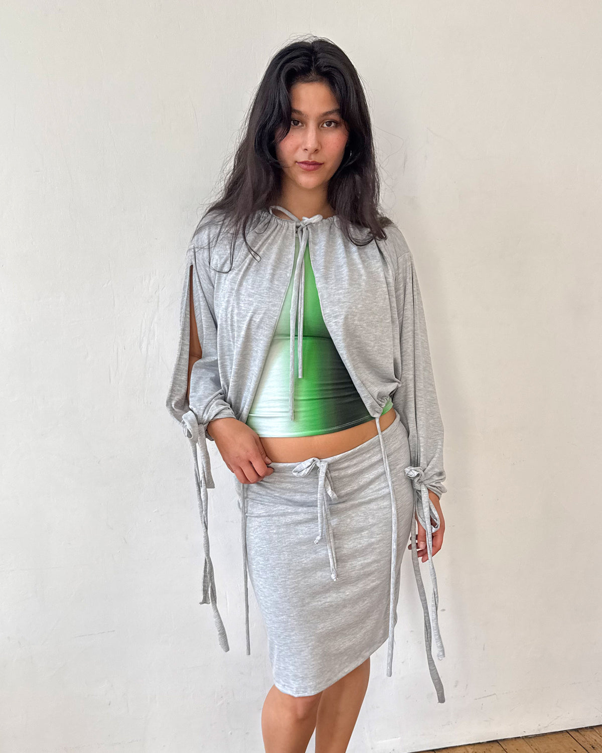 Grey Marl Bubble Top