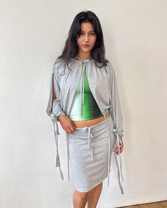 Grey Marl Bubble Top