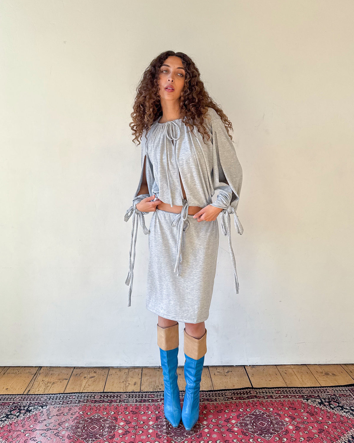 Grey Marl Bubble Top
