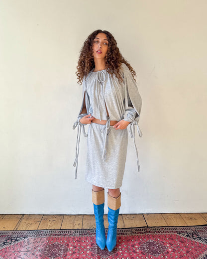 Grey Marl Bubble Top