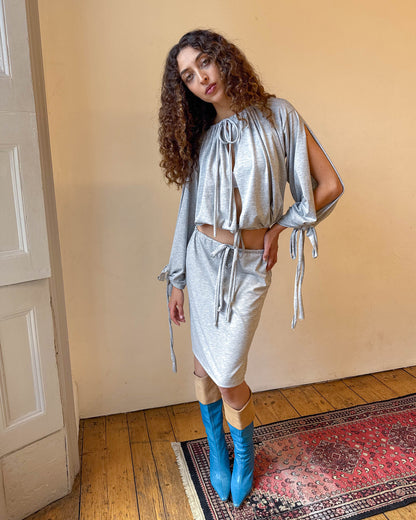 Grey Marl Bubble Top