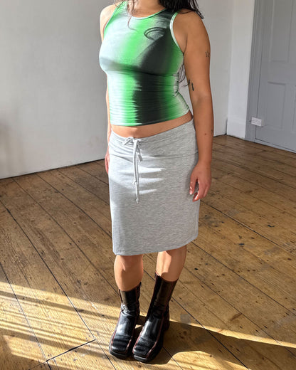 Grey Marl Tie Skirt