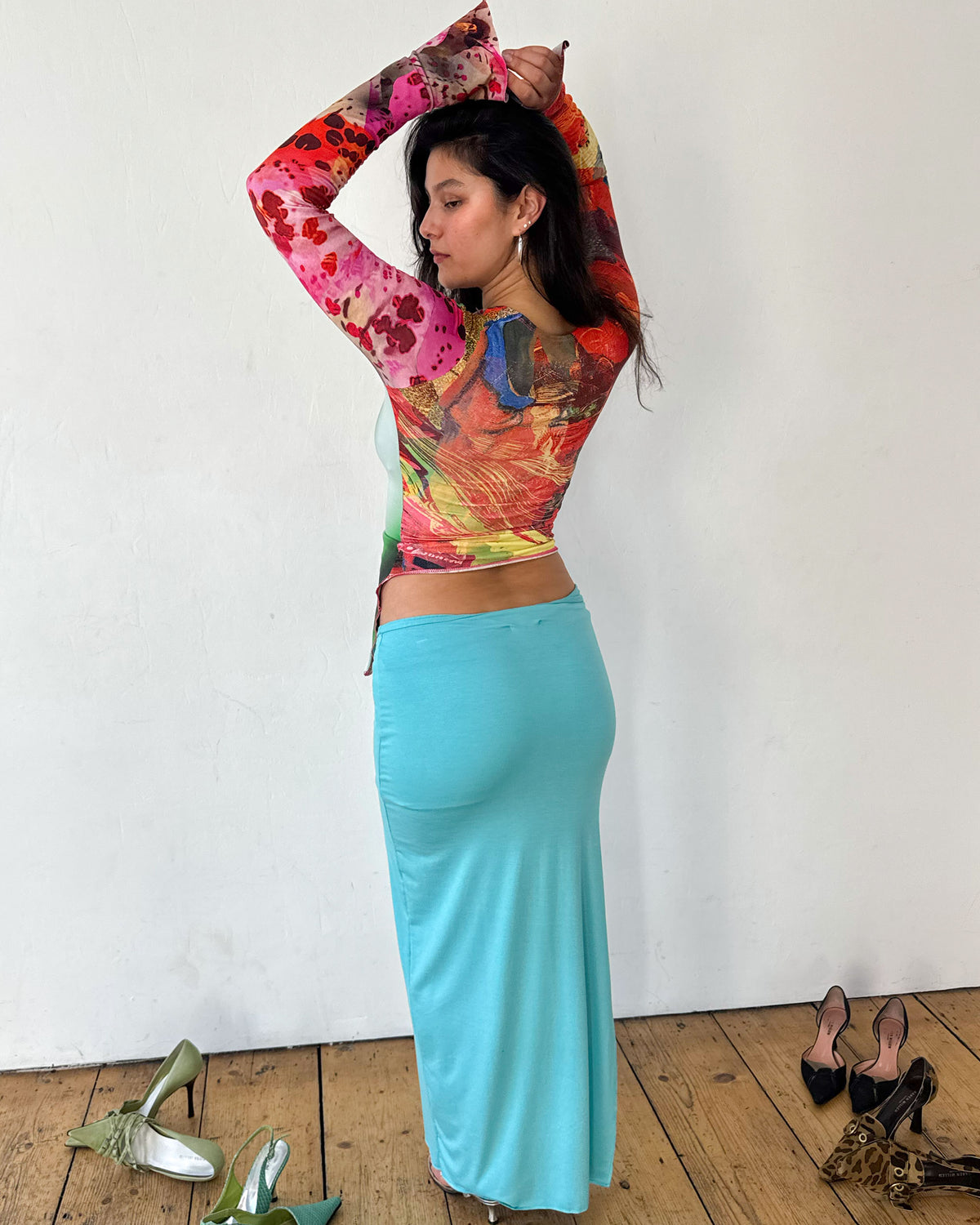 The Patchwork Cotton Ruche Top