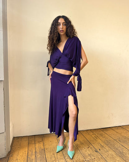 Midnight Purple Drape Skirt