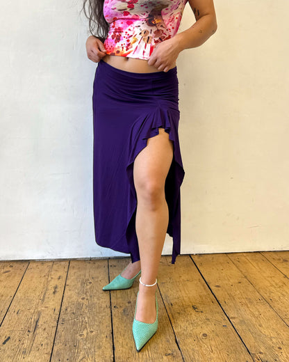 Midnight Purple Drape Skirt